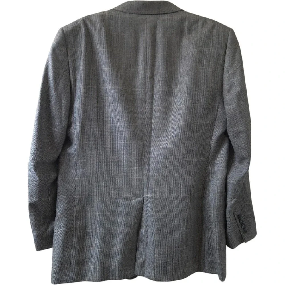 Jos A Bank Signature Collection Mens 44L‎ Wool Silk Plaid Blazer Sport Coat
